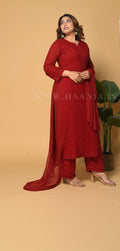 Not a Red Flag Chikankari Viscose Kurta & Suit Set