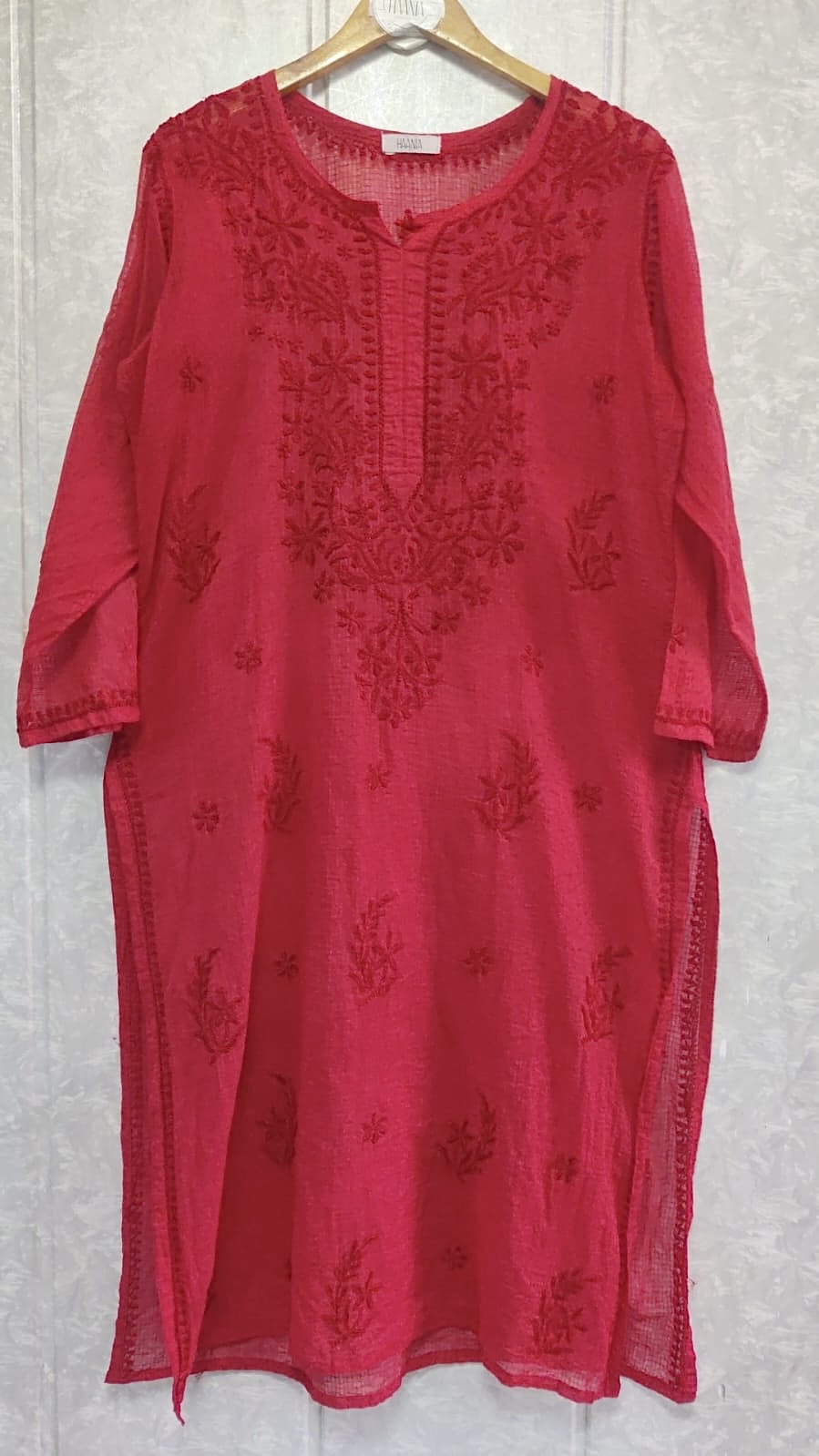 Handcrafted Chikankari Premium Kota Kurta