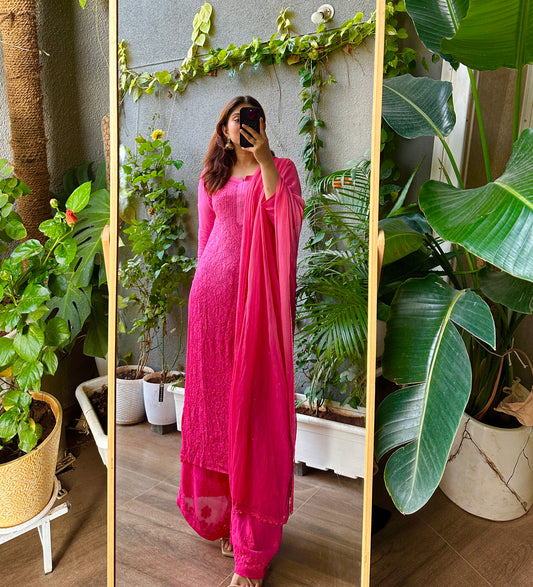 Gulabo Heavy Jaal Chikankari Suit Set