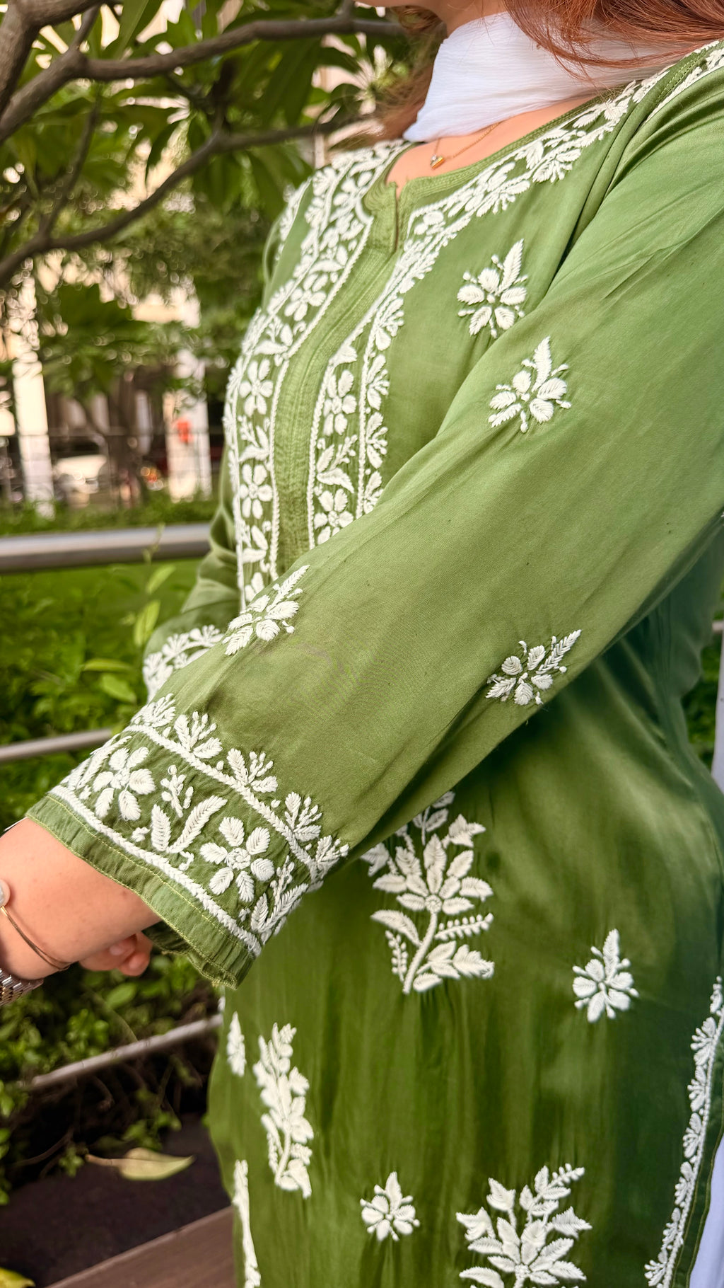 Modal Silk Chikankari kurta