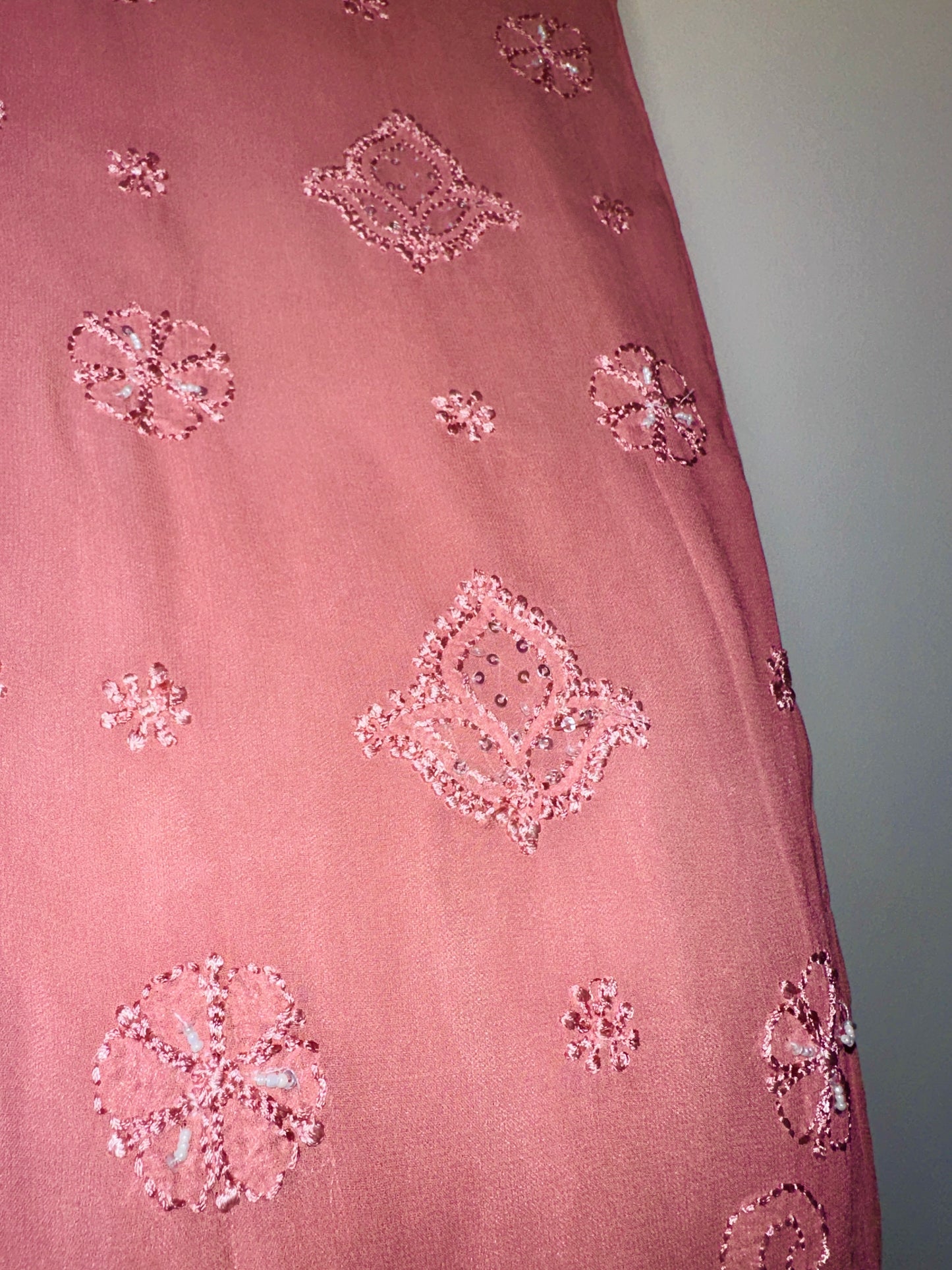 Viral Pearl & Cutdana Chikankari Suit Set - Pinkish Brown