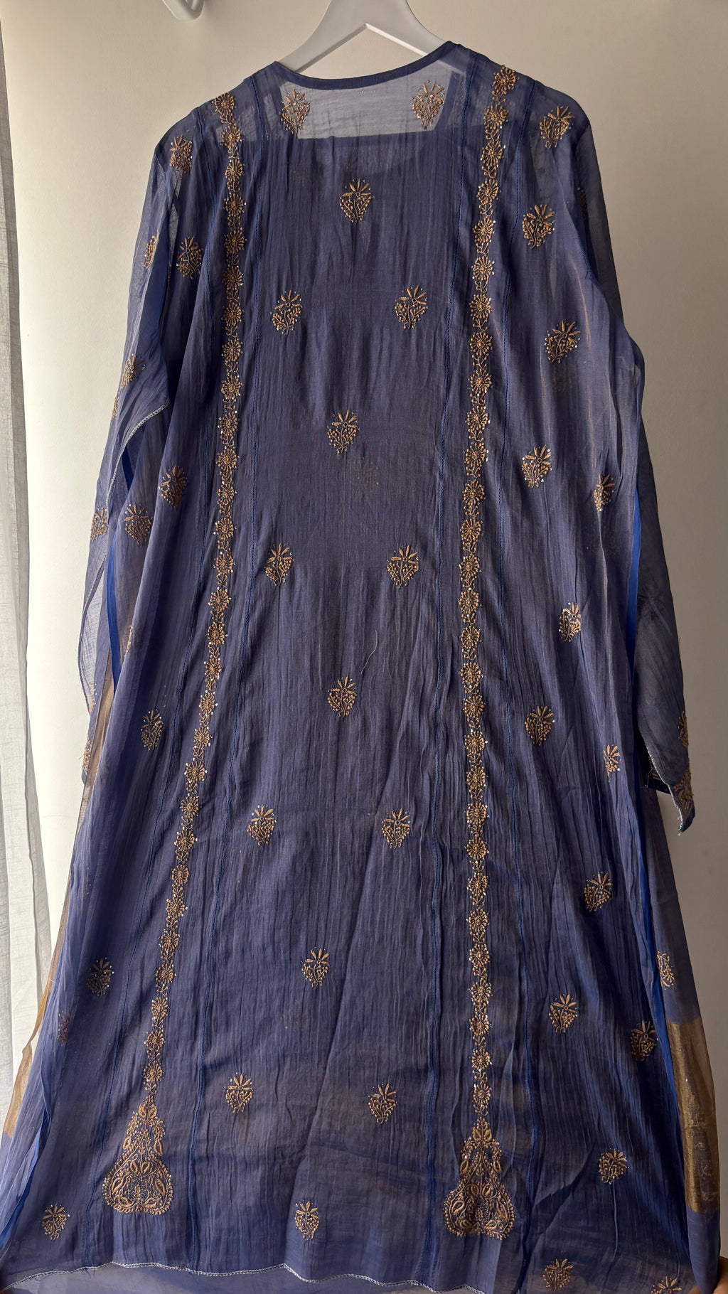 Premium Metallic Tissue Silk Semi Stitched Suit Set