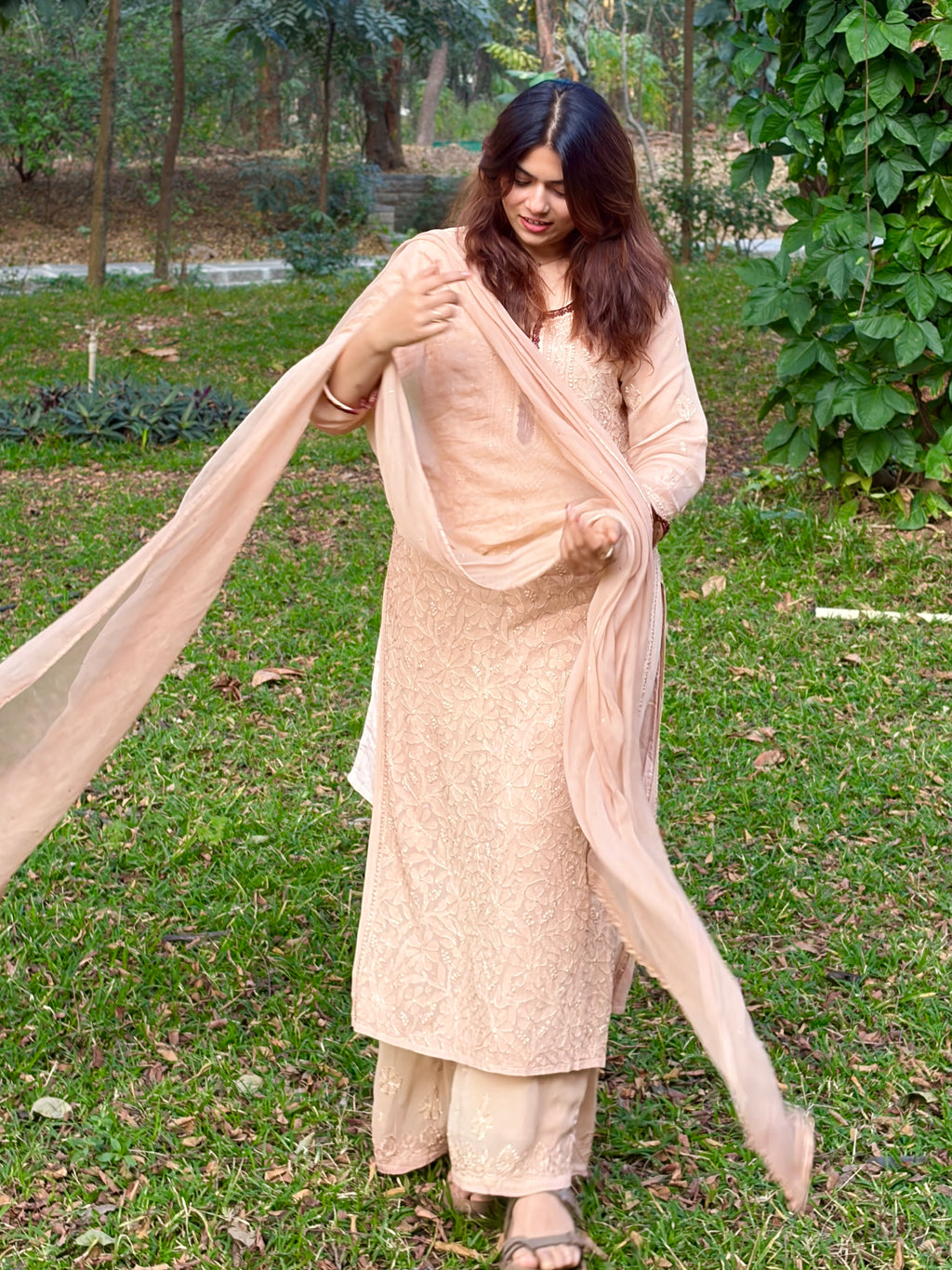 Tandoori Chai Inspired Chikankari Suit Set