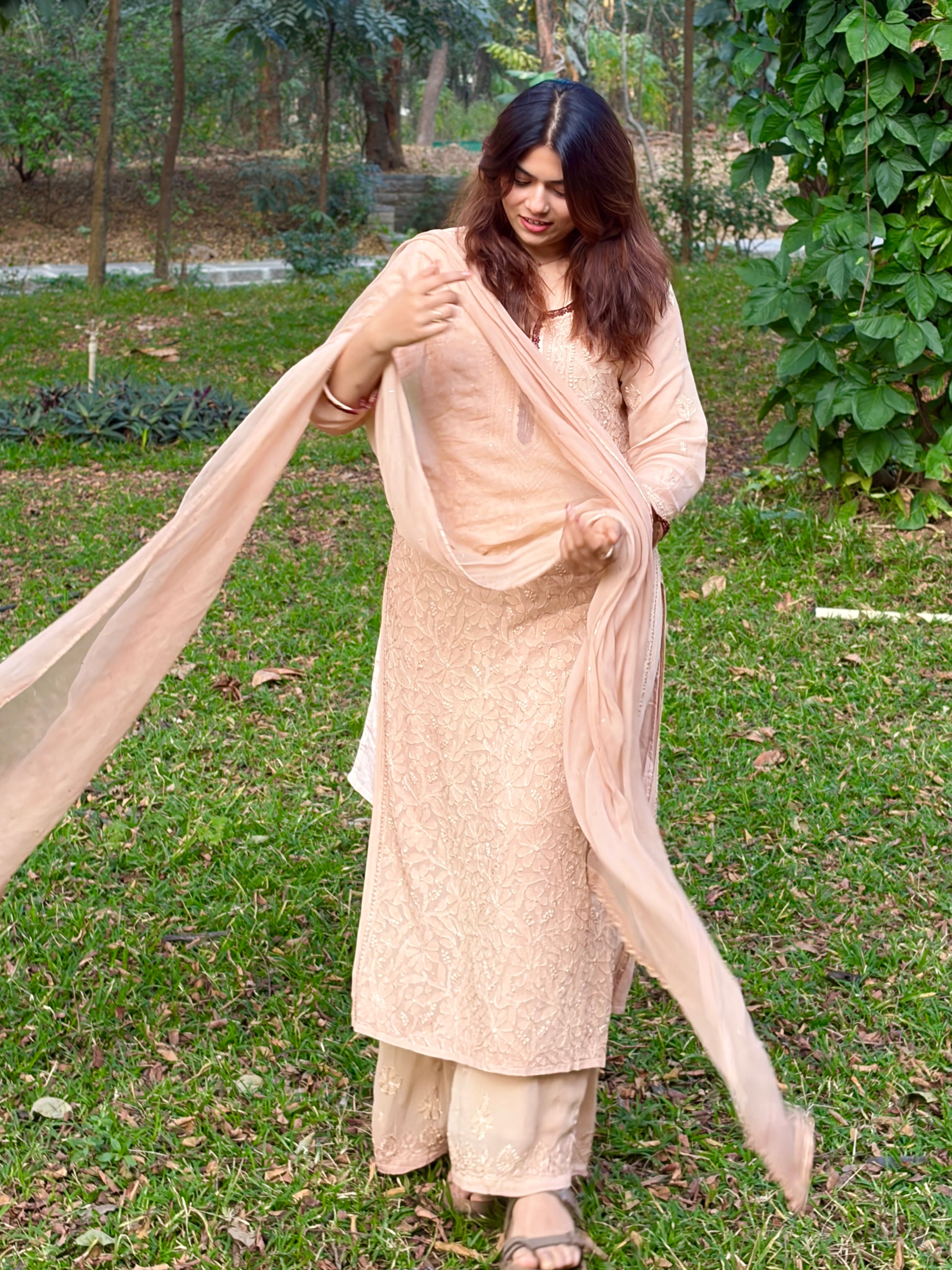 Tandoori Chai Inspired Chikankari Suit Set