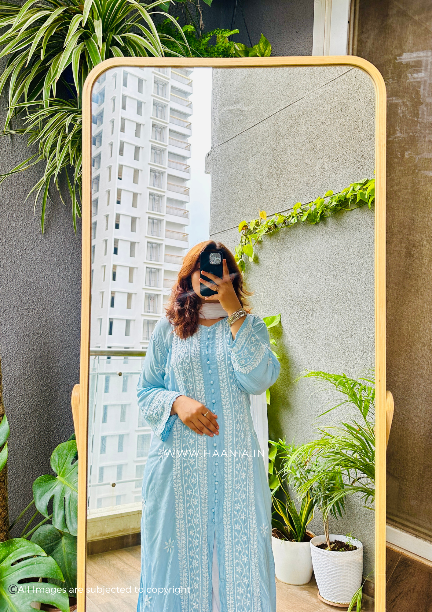 Fiza Handcrafted Chikankari Premium Muslin Kurta