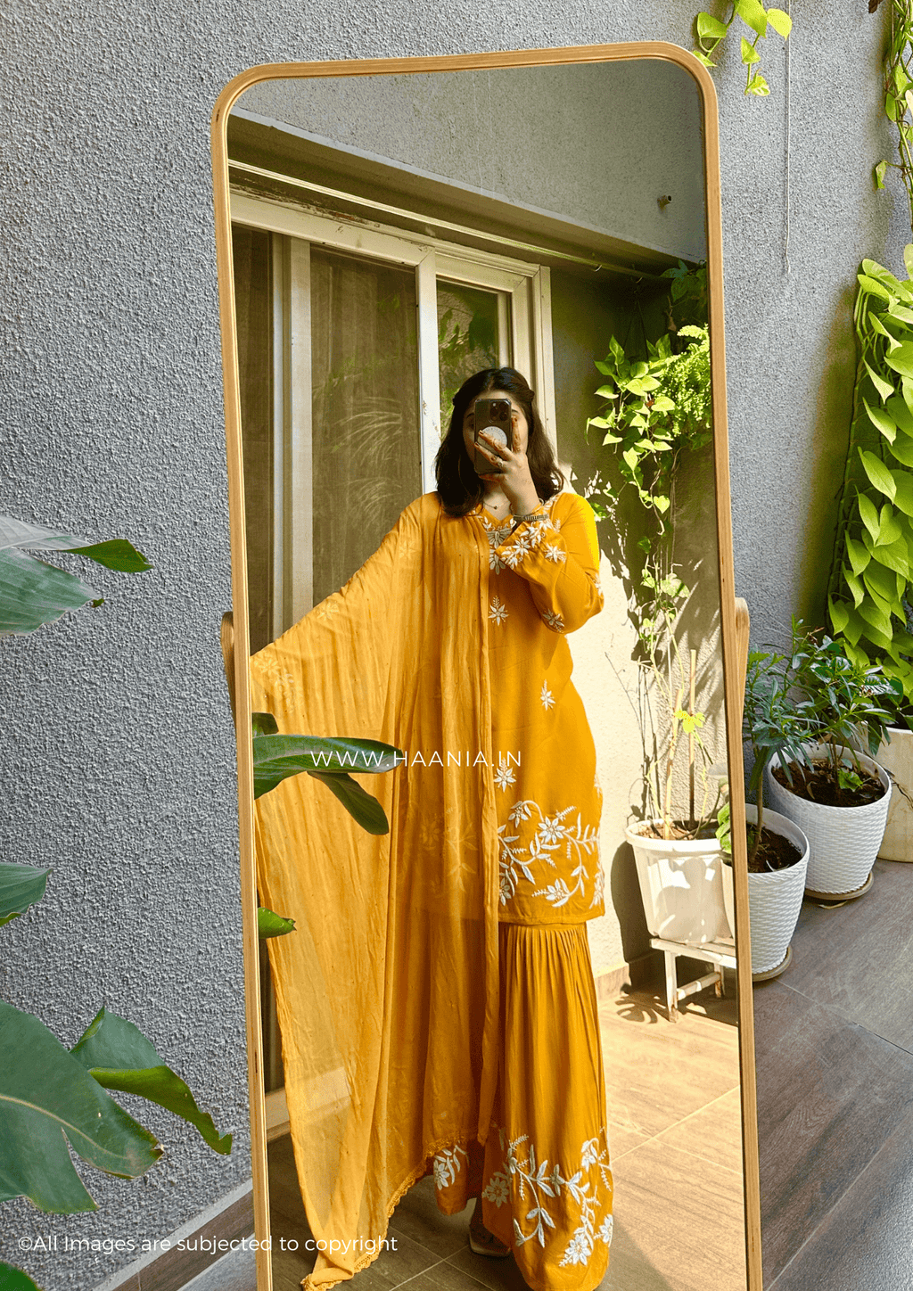 Haya Handcrafted Chikankari Modal Cotton Garara Set