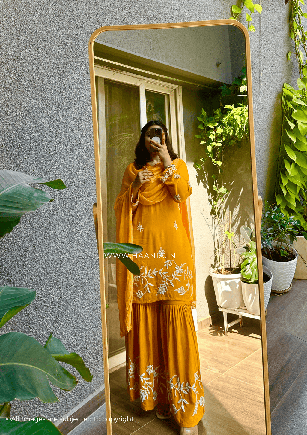 Haya Handcrafted Chikankari Modal Cotton Garara Set