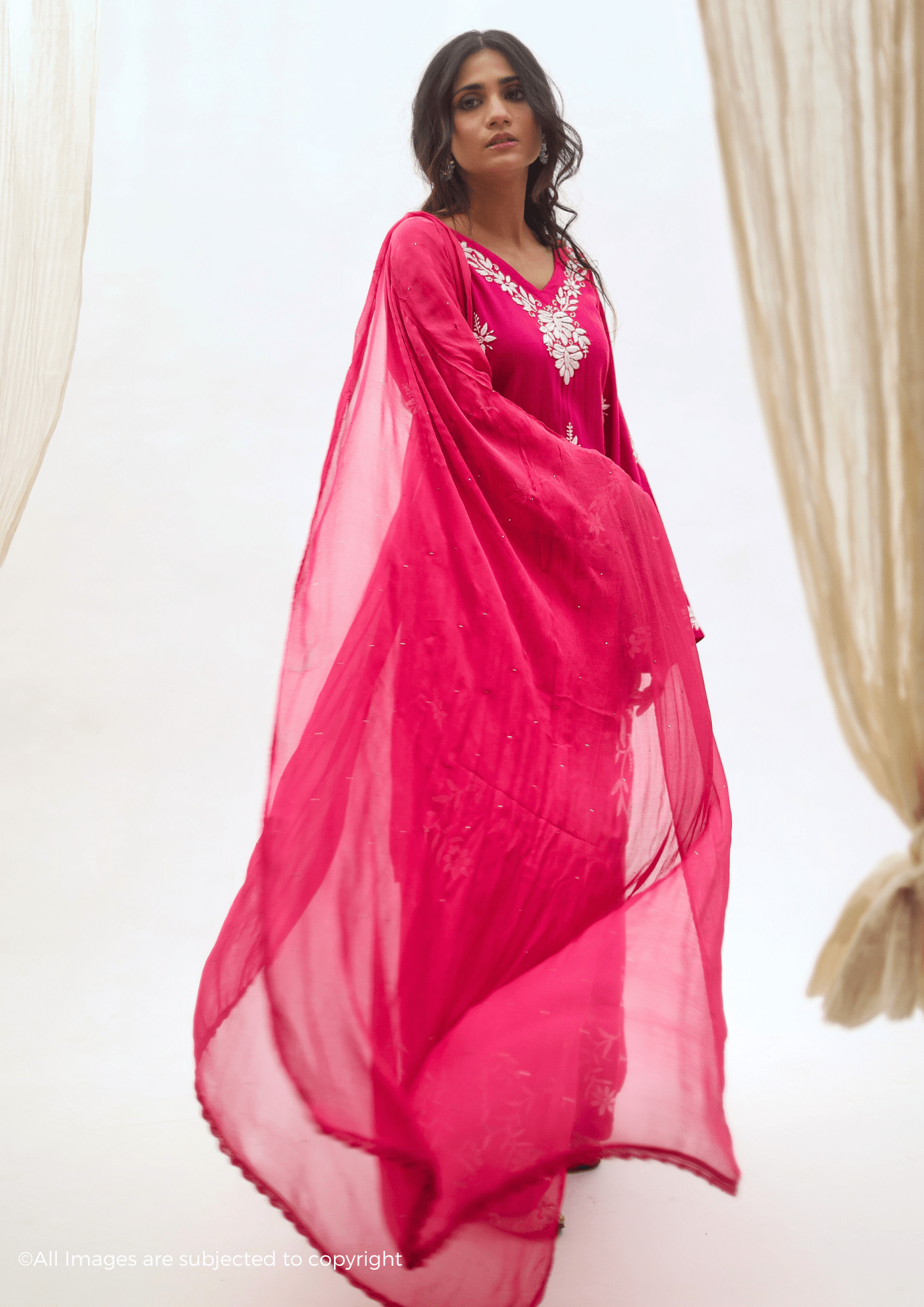 Haya Handcrafted Chikankari Modal Cotton Garara Set