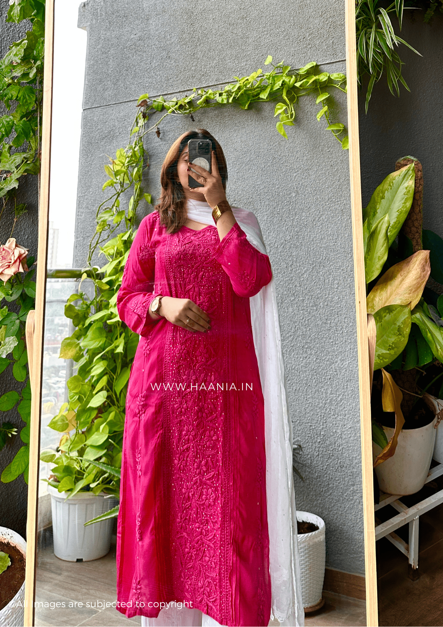 Zoya Premium Muslin Chikankari Kurti
