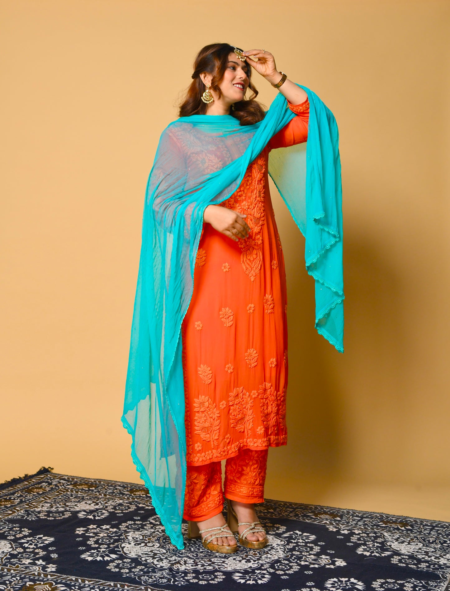 Narangi Neelam Sunflower Inspired Kurta & Kurta Sets