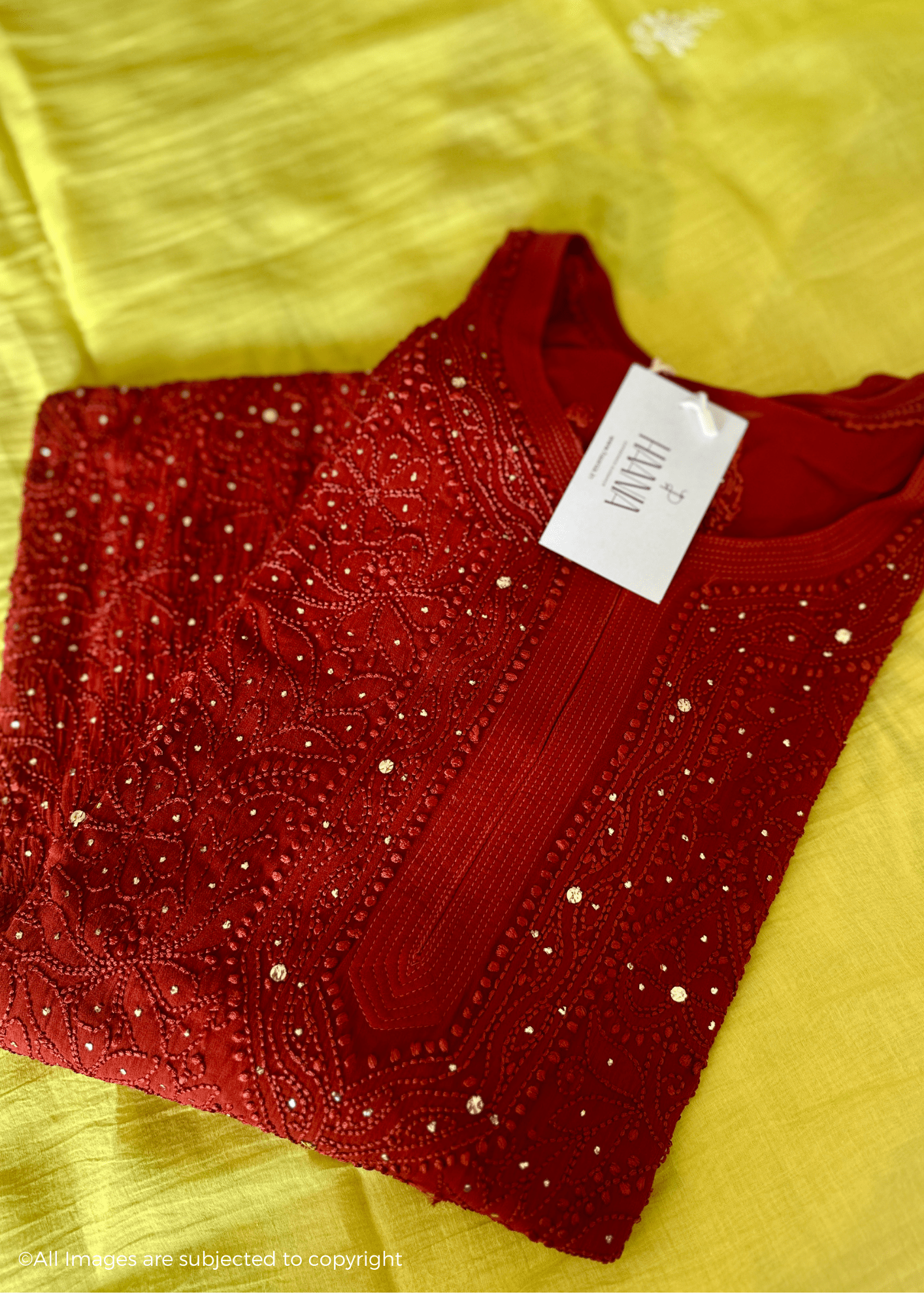 Handcrafted Chikankari Premium Viscose Long Kurta