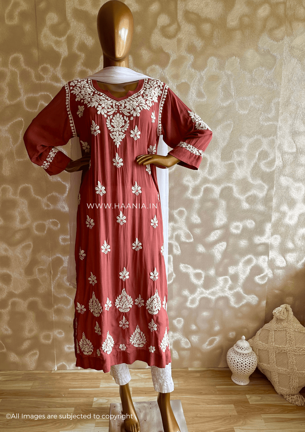Modal Cotton Chikankari Kurti
