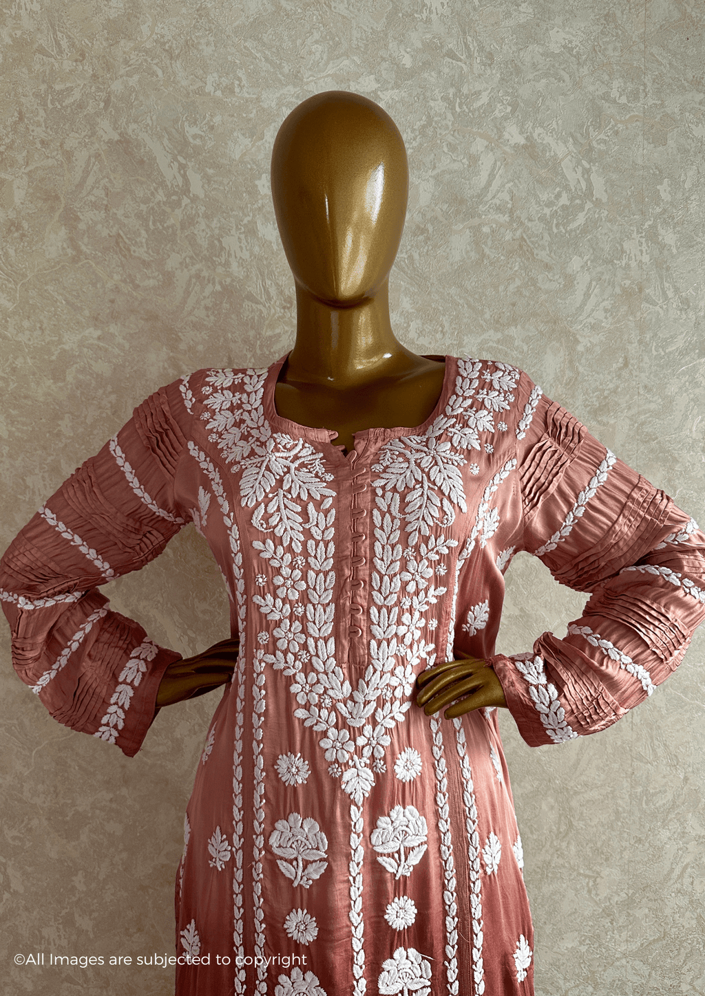Modal Silk Chikankari Kurta