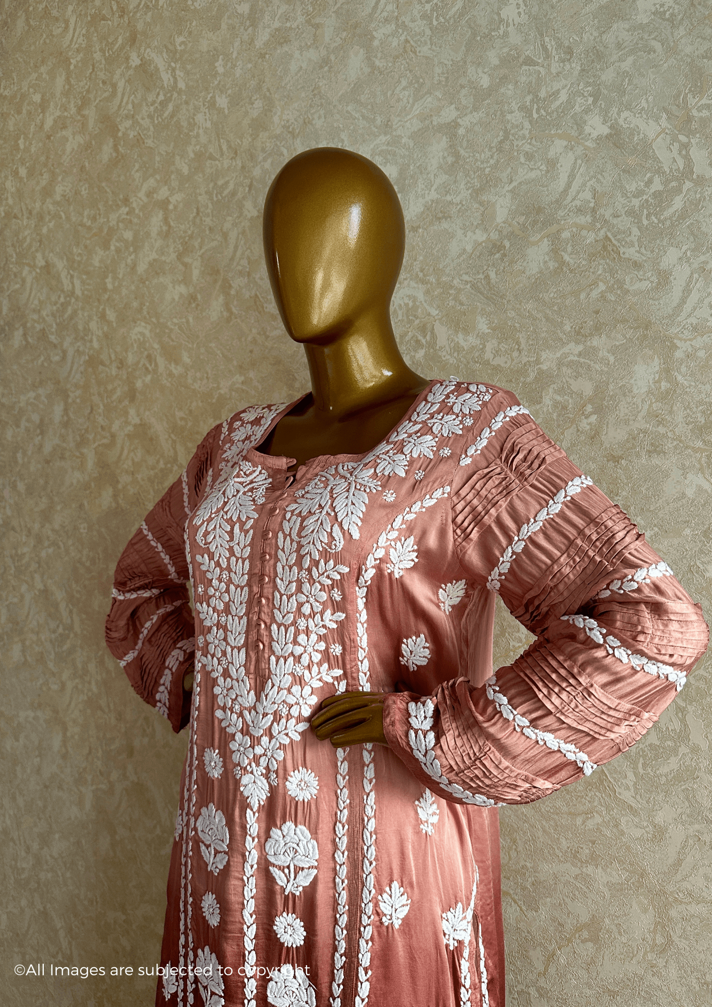 Modal Silk Chikankari Kurta