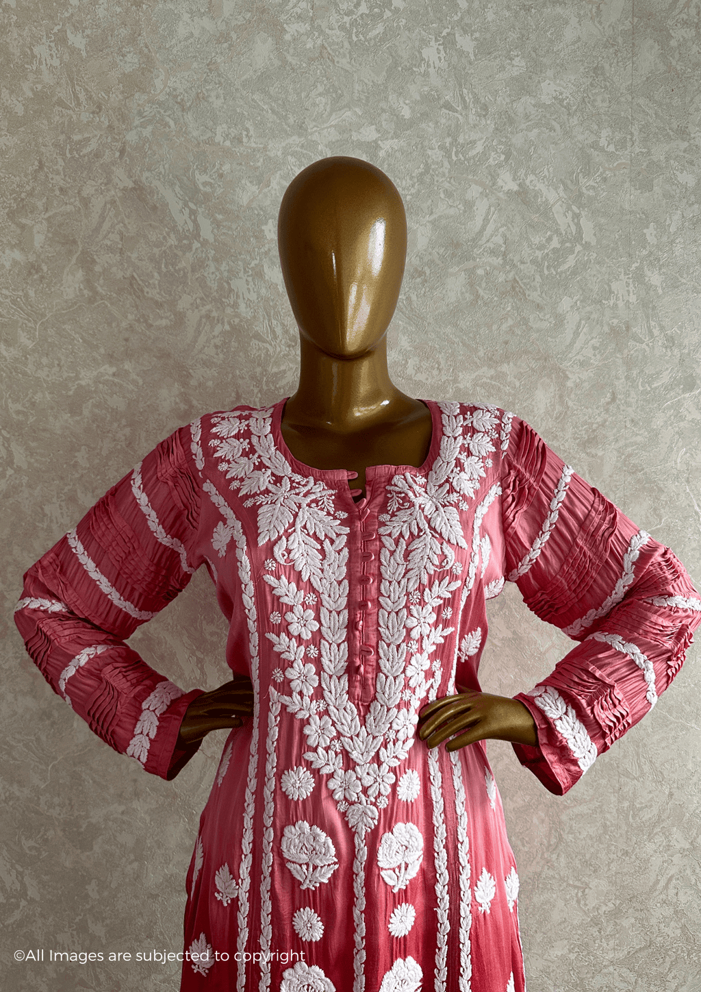 Modal Silk Chikankari Kurta