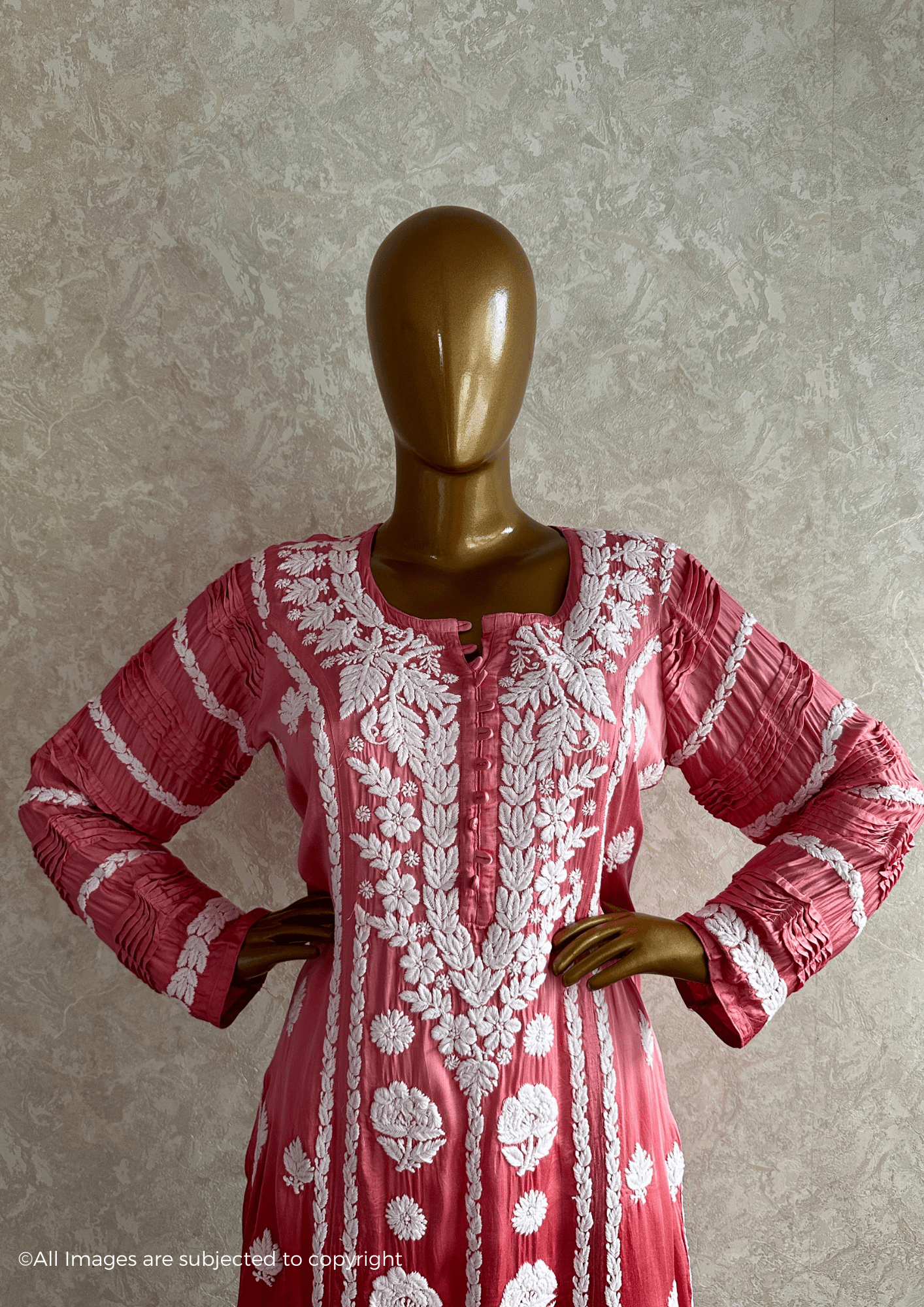 Modal Silk Chikankari Kurta