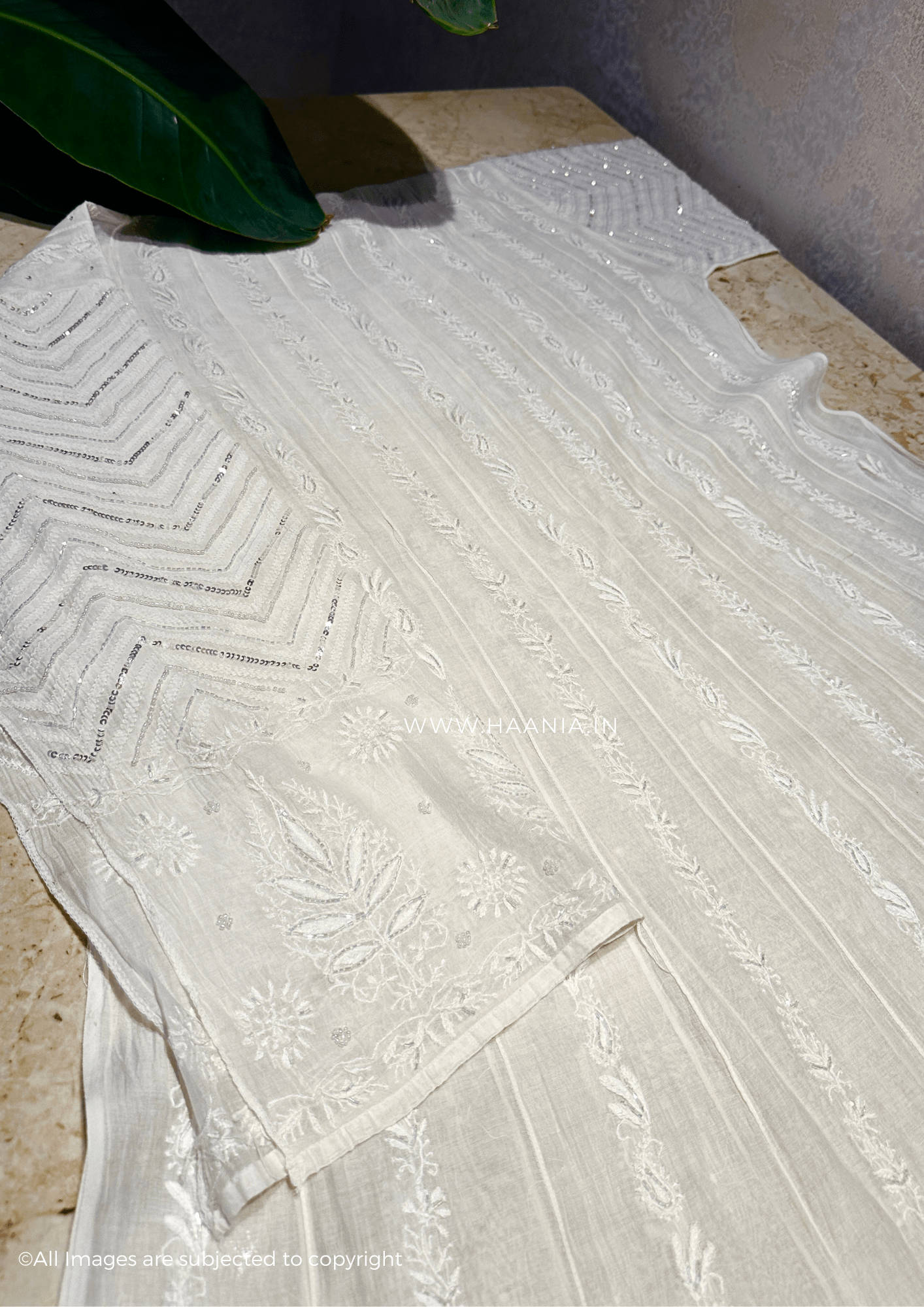 Mul Chanderi Handcrafted Chikankari Heavy Anarkali Suit Set
