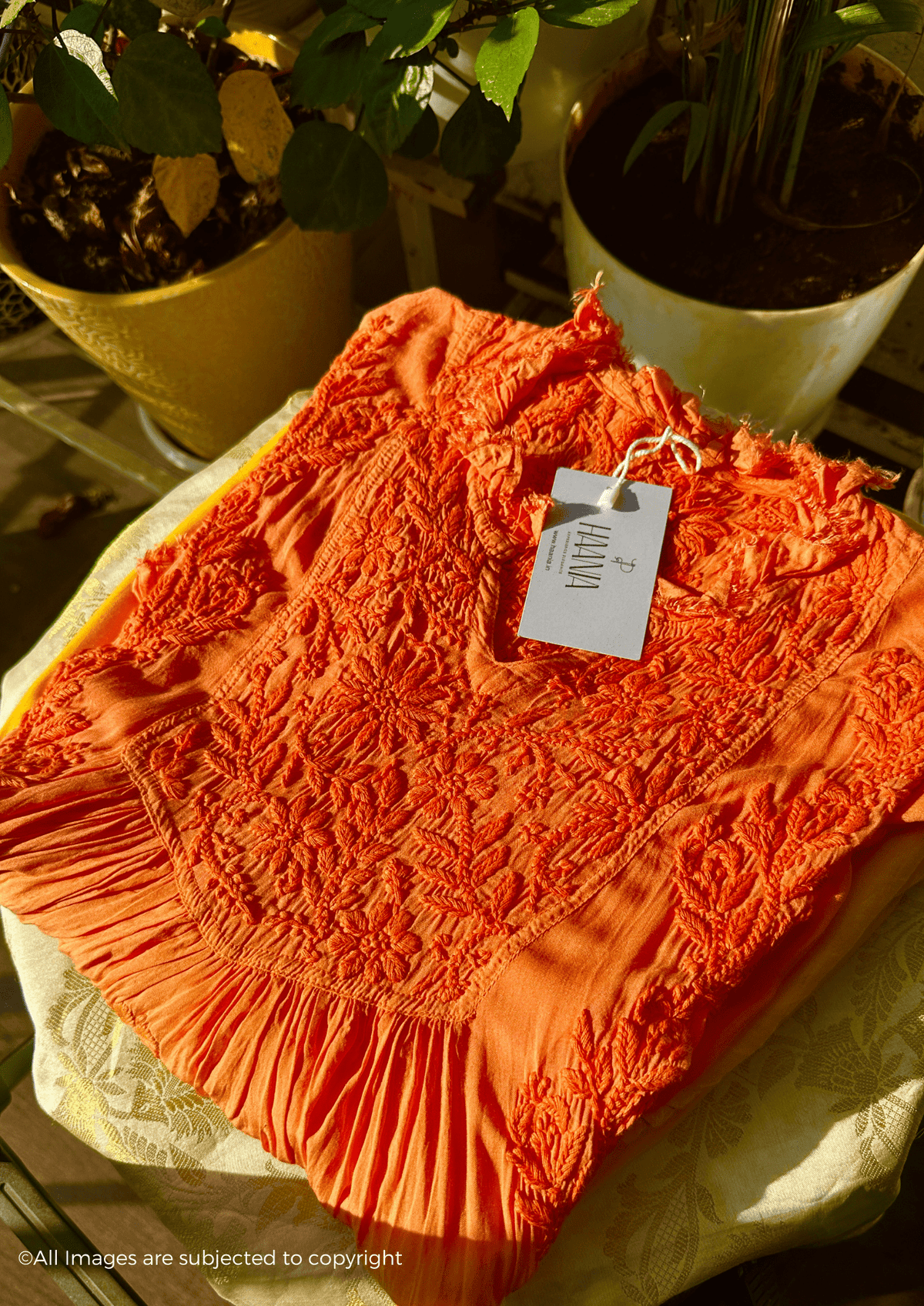 Hues of Sunset Zaina Chikankari Gown