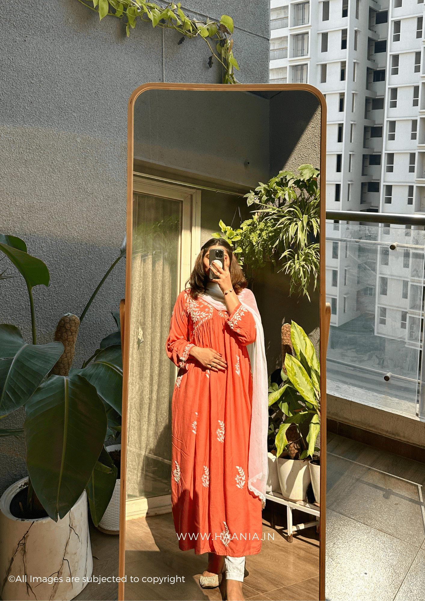 Farheen Modal Cotton Buttery Soft Chikankari A-line Kurta
