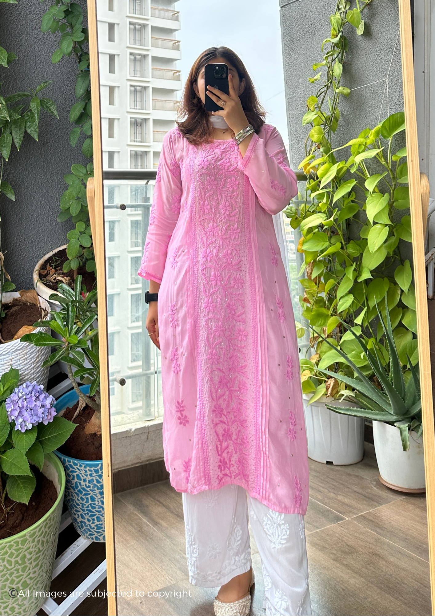Zoya Premium Muslin Chikankari Kurti