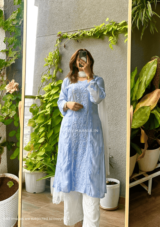 Zoya Premium Muslin Chikankari Kurti