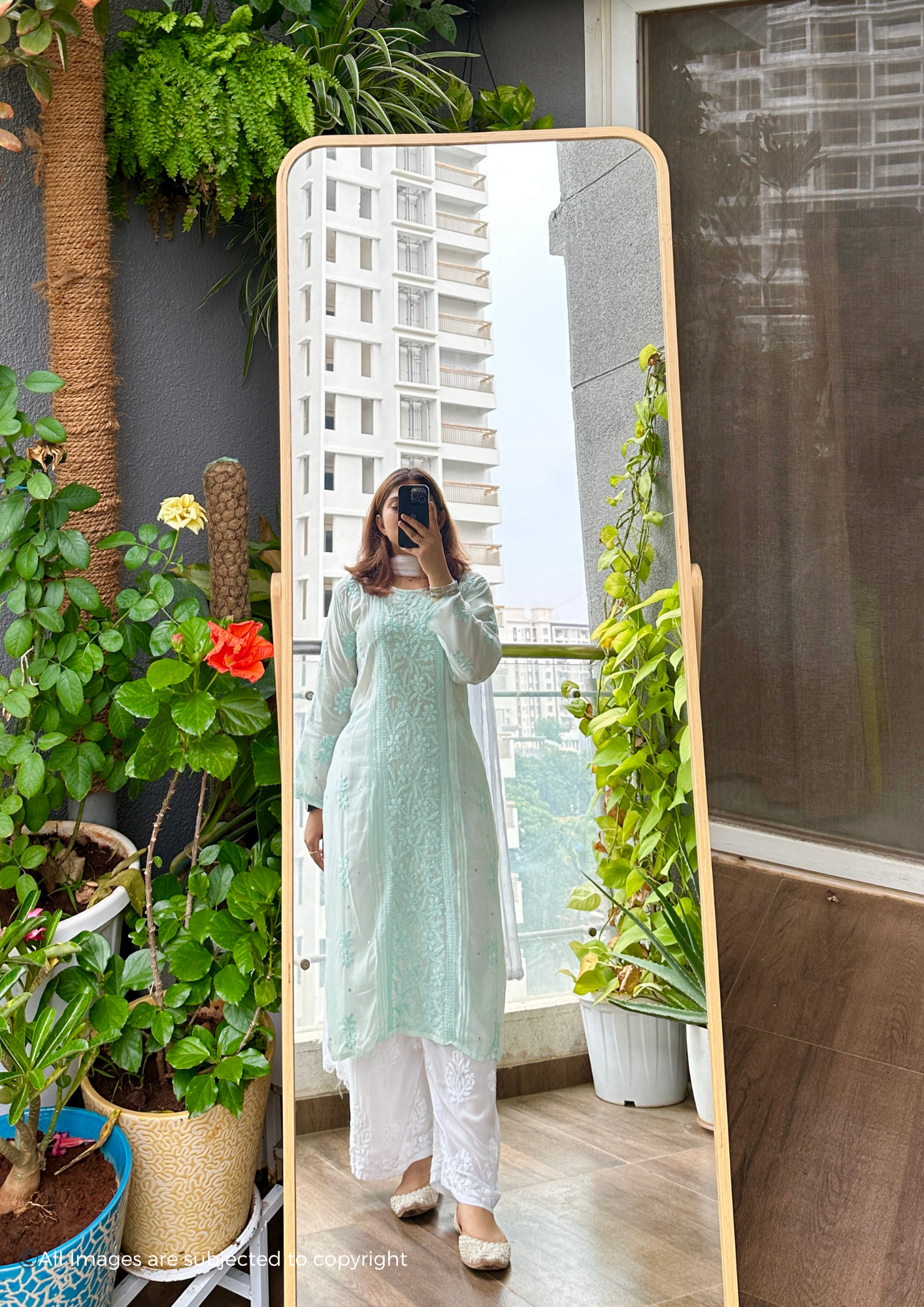 Zoya Premium Muslin Chikankari Kurti