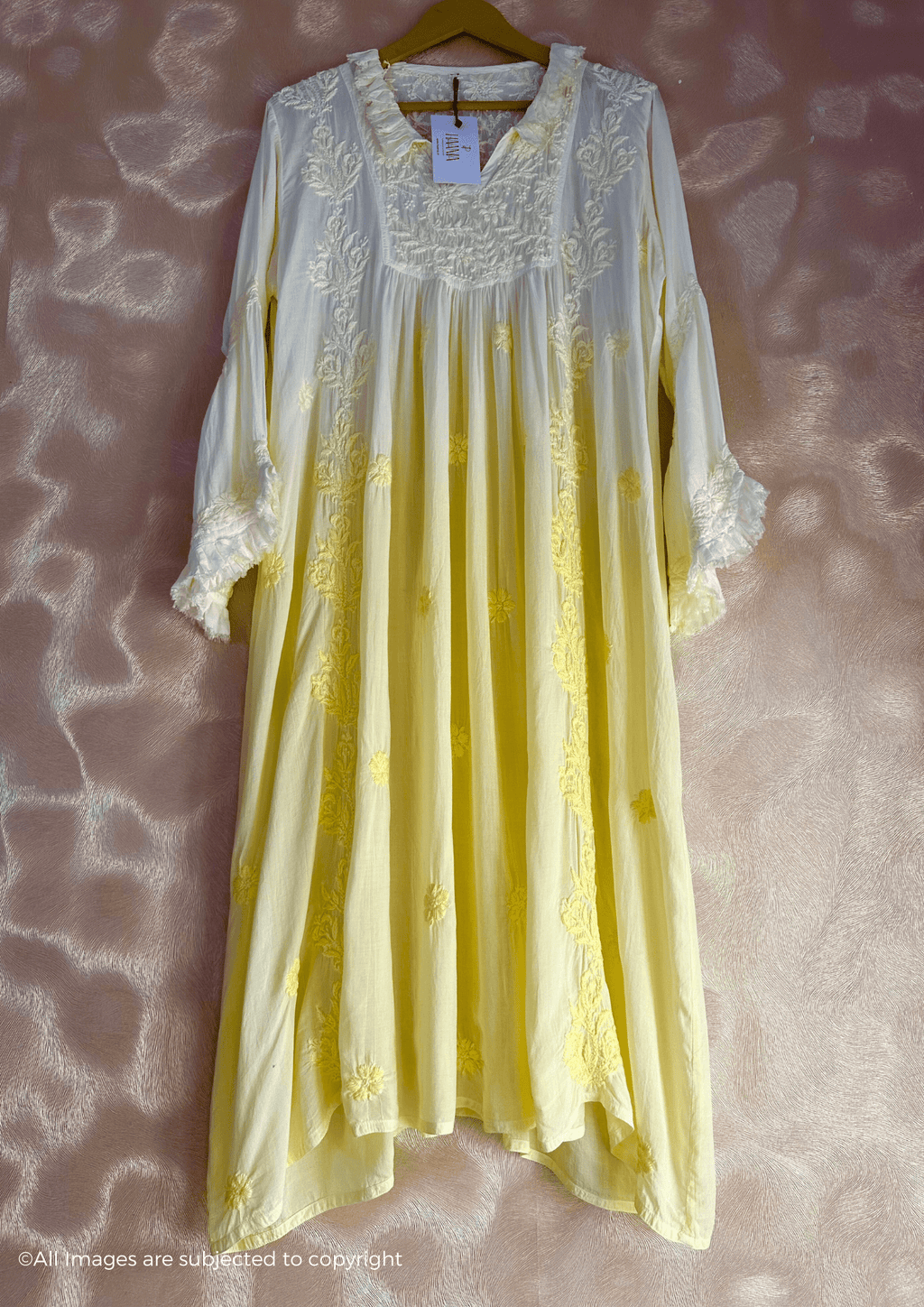 Zaina Chikankari Muslin Gown