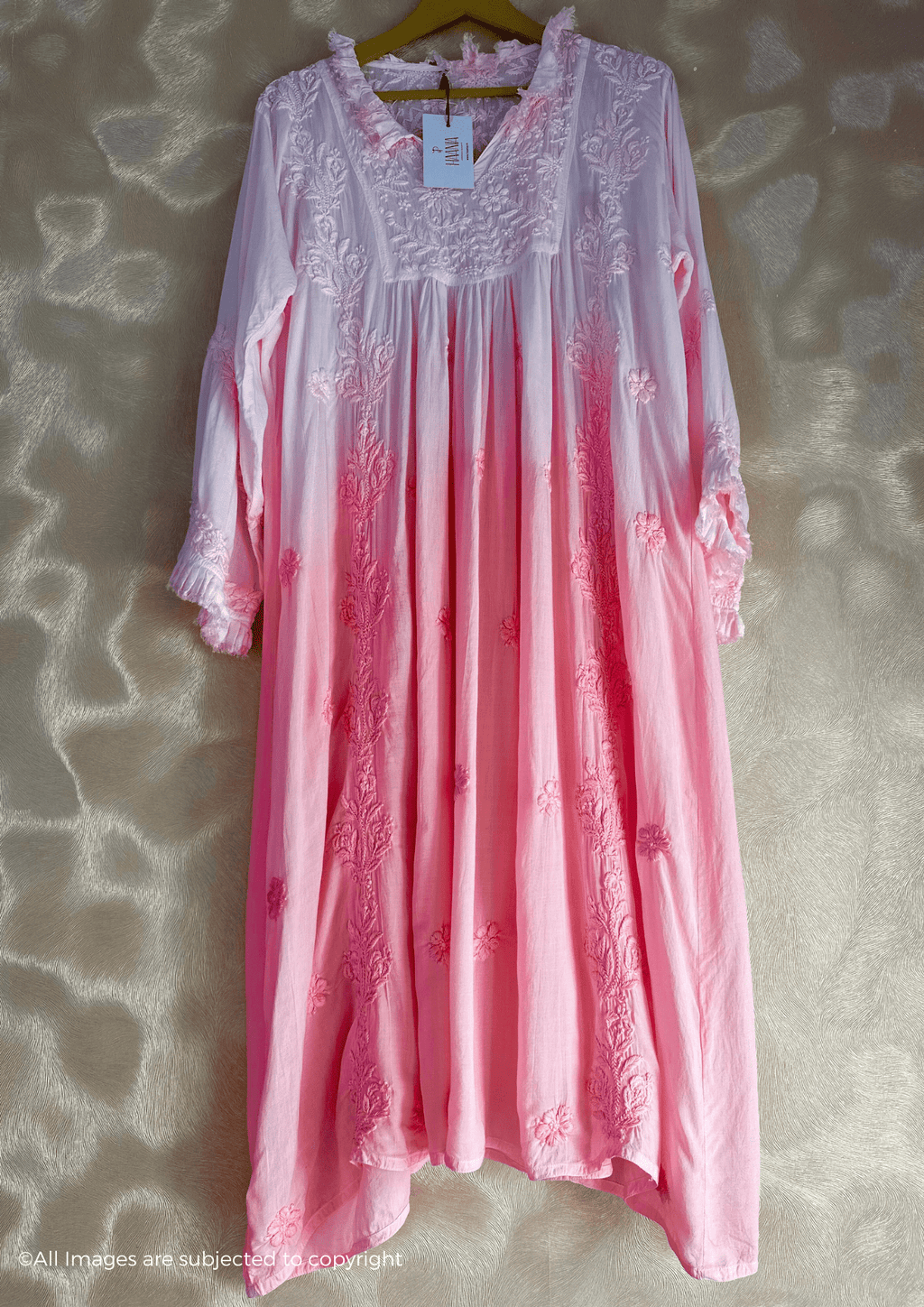 Zaina Chikankari Muslin Gown